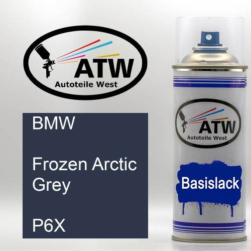 BMW, Frozen Arctic Grey, P6X: 400ml Sprühdose, von ATW Autoteile West.